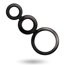 ADDICTED TOYS RINGS SET FOR PENIS BLACK TPR