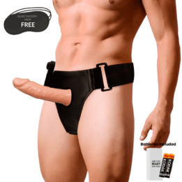 HARNESS ATTRACTION BENNY STRAP-ON HOLLOW EXTENDER  VIBRATOR 15 X 4.5 CM