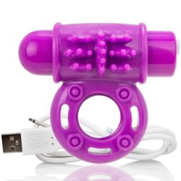 SCREAMING O VIBRATING RECHARGEABLE RING O WOW PURPLE