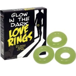 SPENCER AND FLEETWOOD - GLOW IN THE DARK 3 LOVE RINGS
