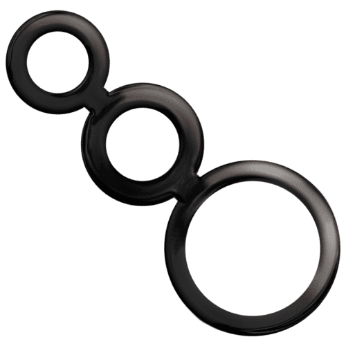 ADDICTED TOYS RINGS SET FOR PENIS BLACK TPR