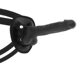 COCK MILLER HARNESS + SILICONE DENSITY ARTICULABLE  COCKSIL - BLACK 19.5 CM